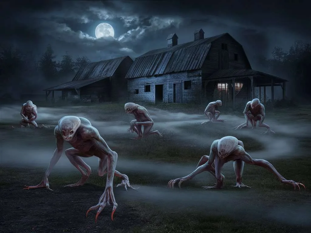 a highly realistic eerie image