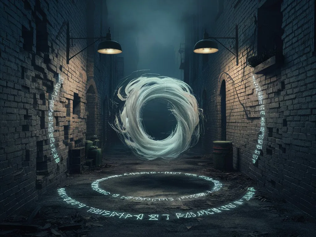 a eerie image 